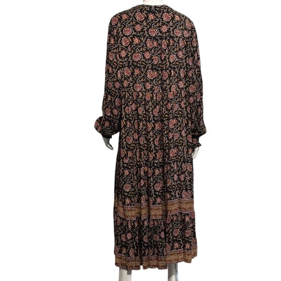 Knox Rose Floral Print Ruffle Long Sleeve Maxi Dress With Pockets, SzXXL - Picture 8 of 10